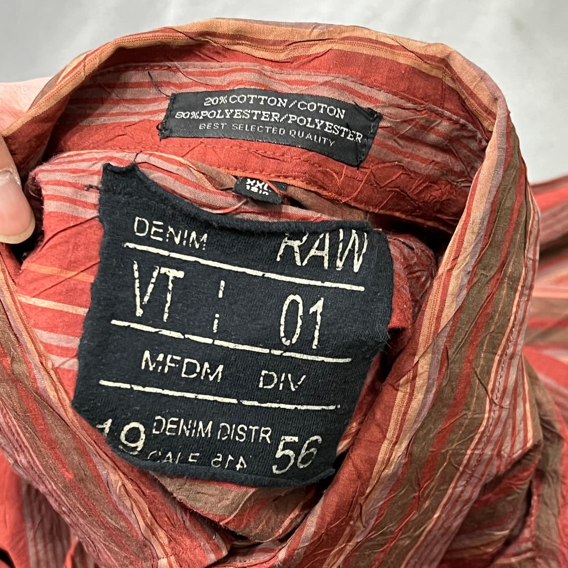  빈티지 패치 프린트 스트라이프 셔츠 y14996 상품이미지7