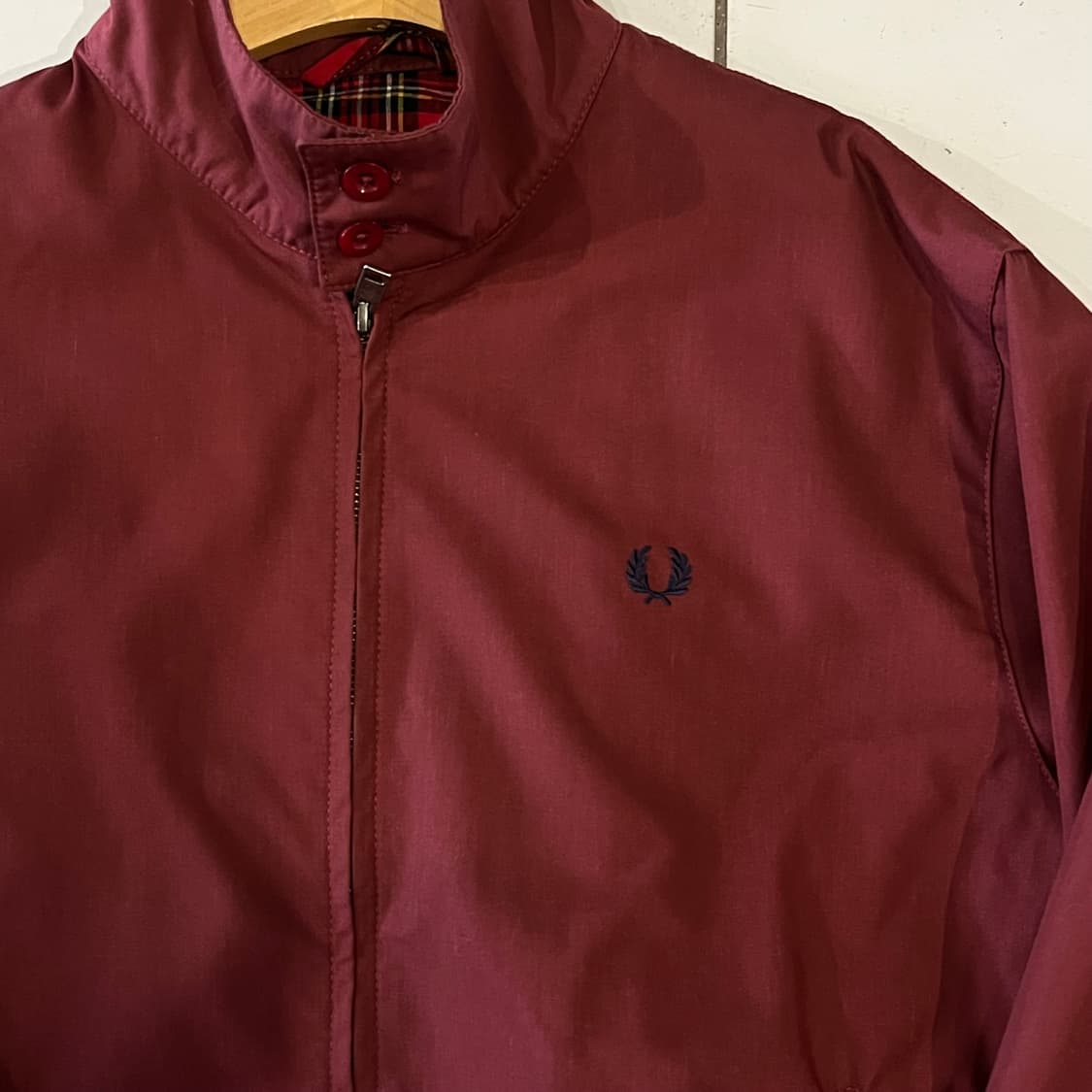 프레드페리 클래식 헤링턴 자켓 버건디  상품이미지4