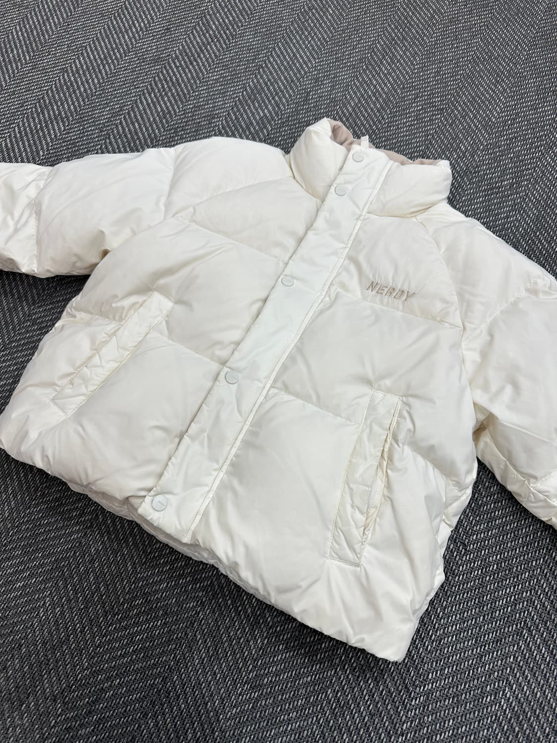 널디 크롭패딩 아이보리 상품이미지2