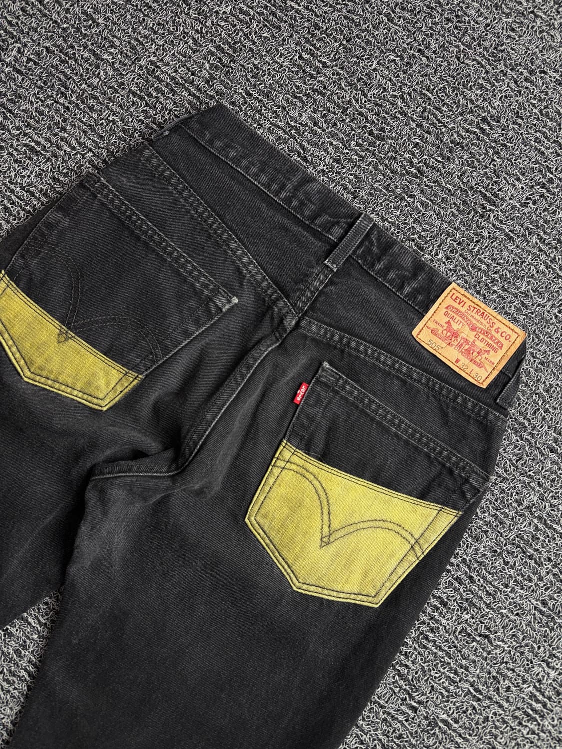 리바이스 505 페인팅 커스텀 믹스업 블랙 데님 팬츠 3148 상품이미지5