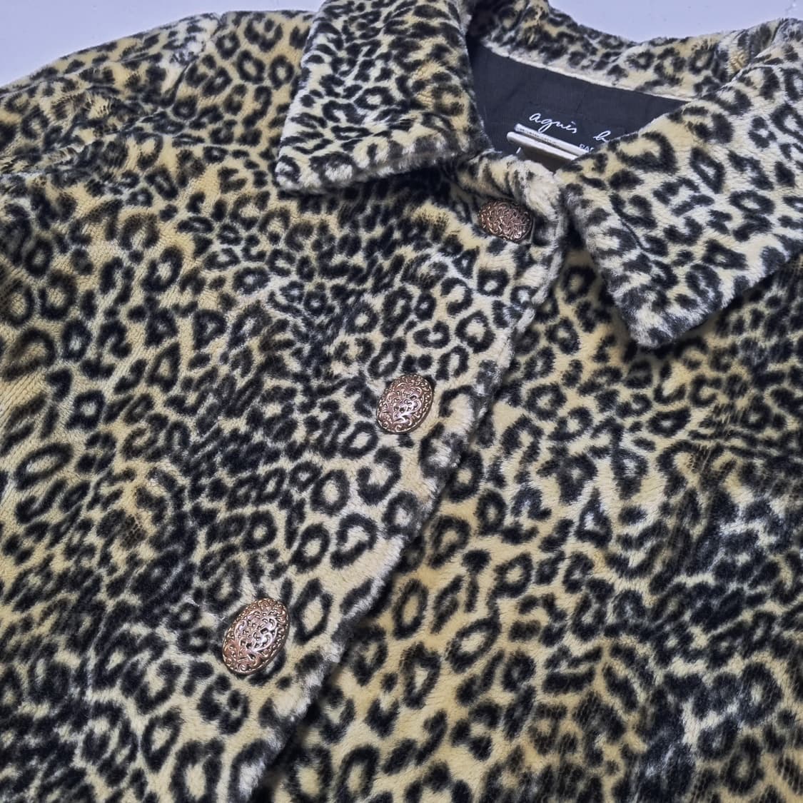 90S Agnes b. 레오파드 퍼코트 - 1 상품이미지5