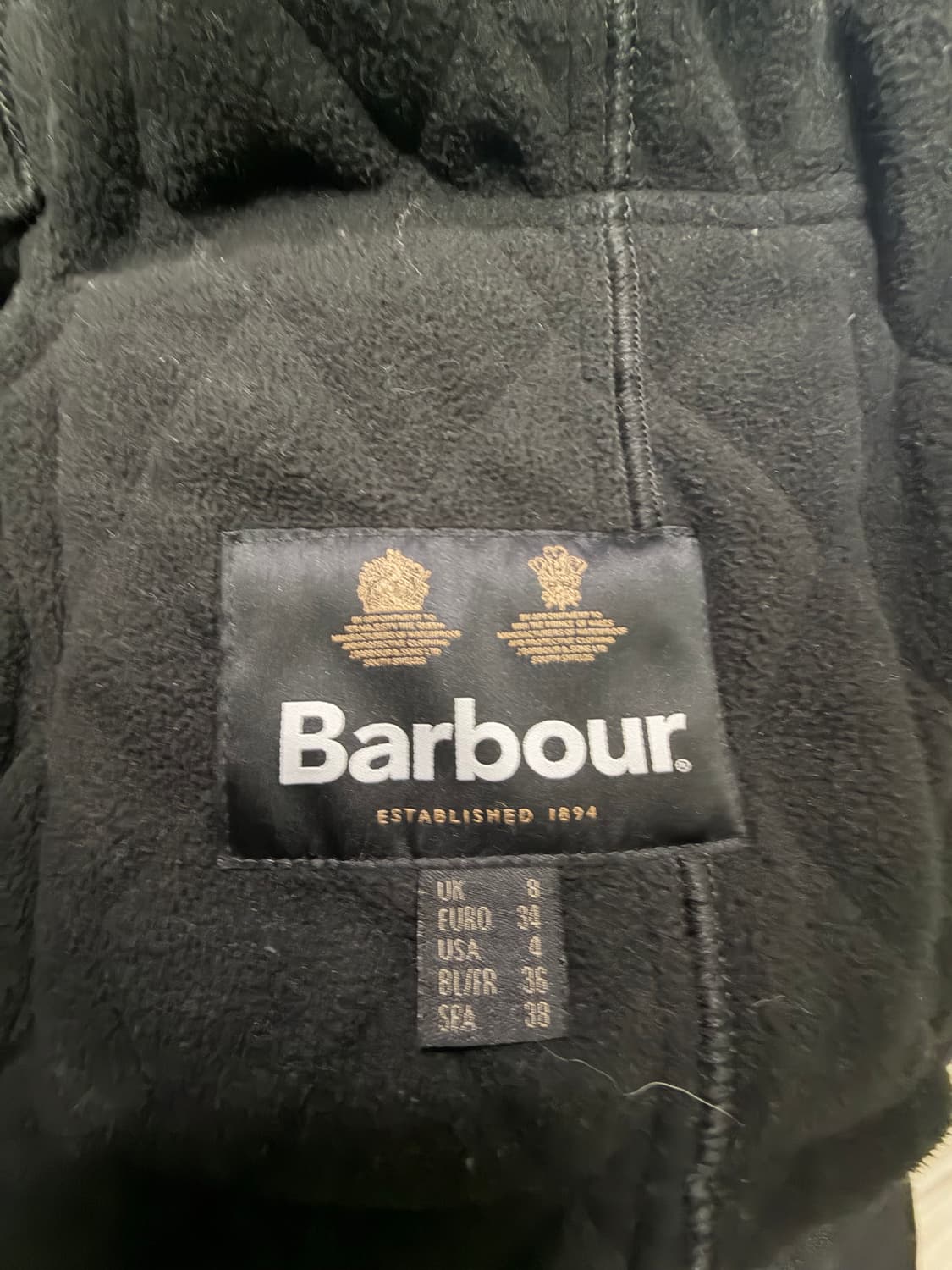 바버 퀄팅자켓 s 8사이즈 상품이미지3