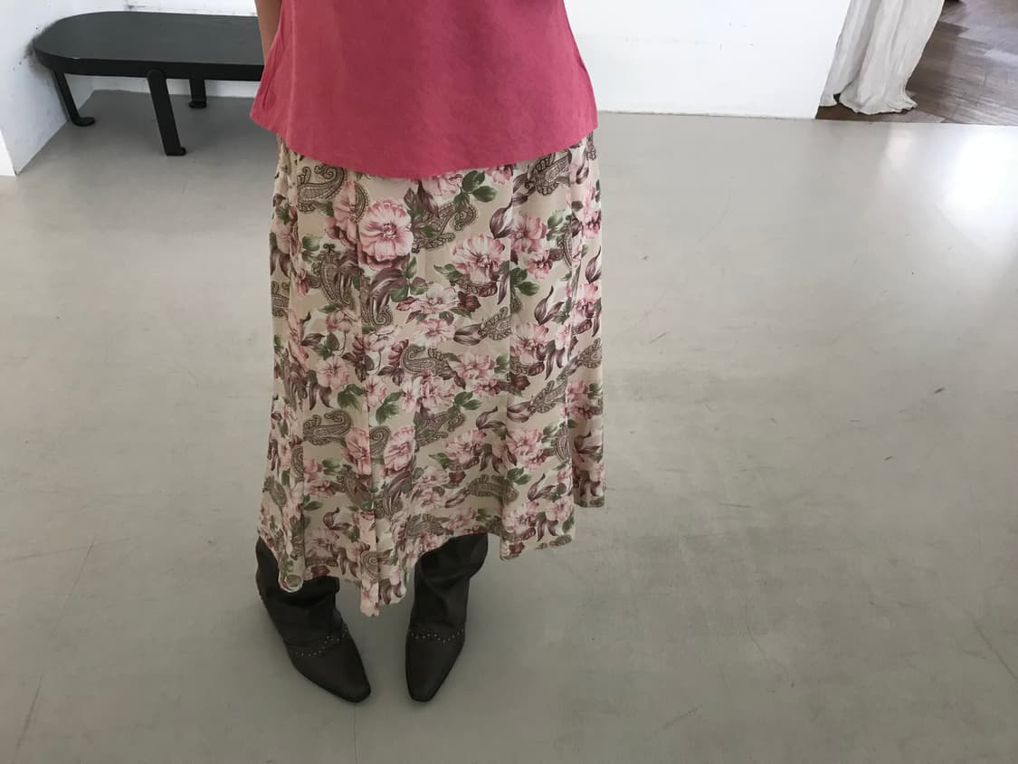 vintage paisley pink skirt 상품이미지1