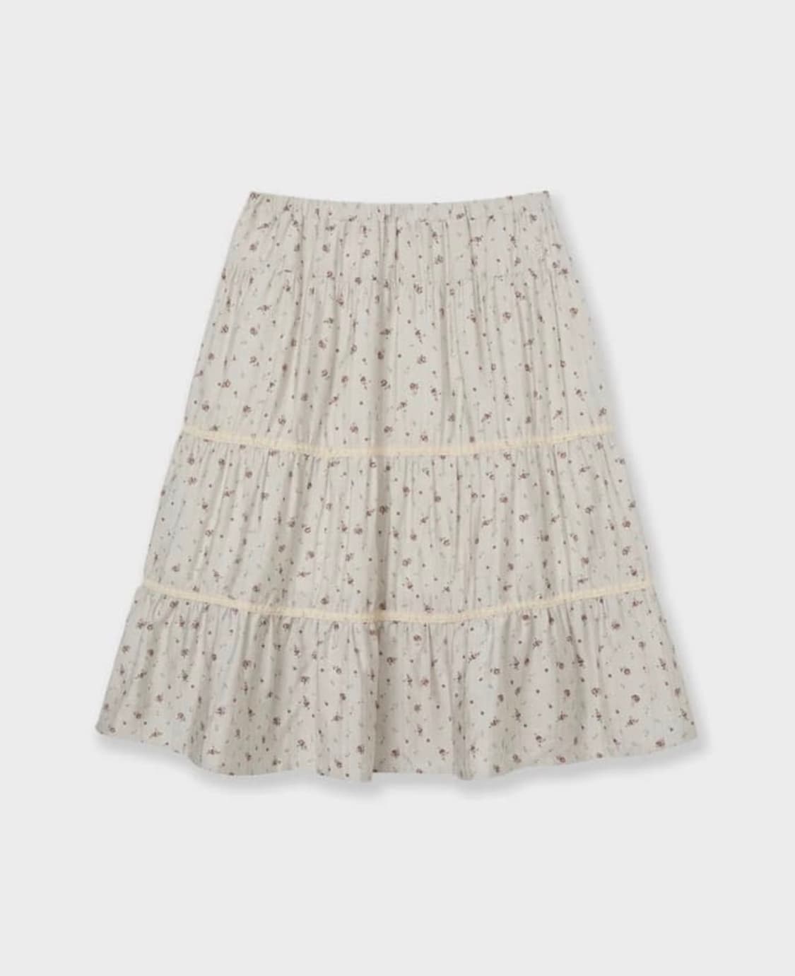 aeae PATTERN TIERED SKIRT [BEIGE] 상품이미지1