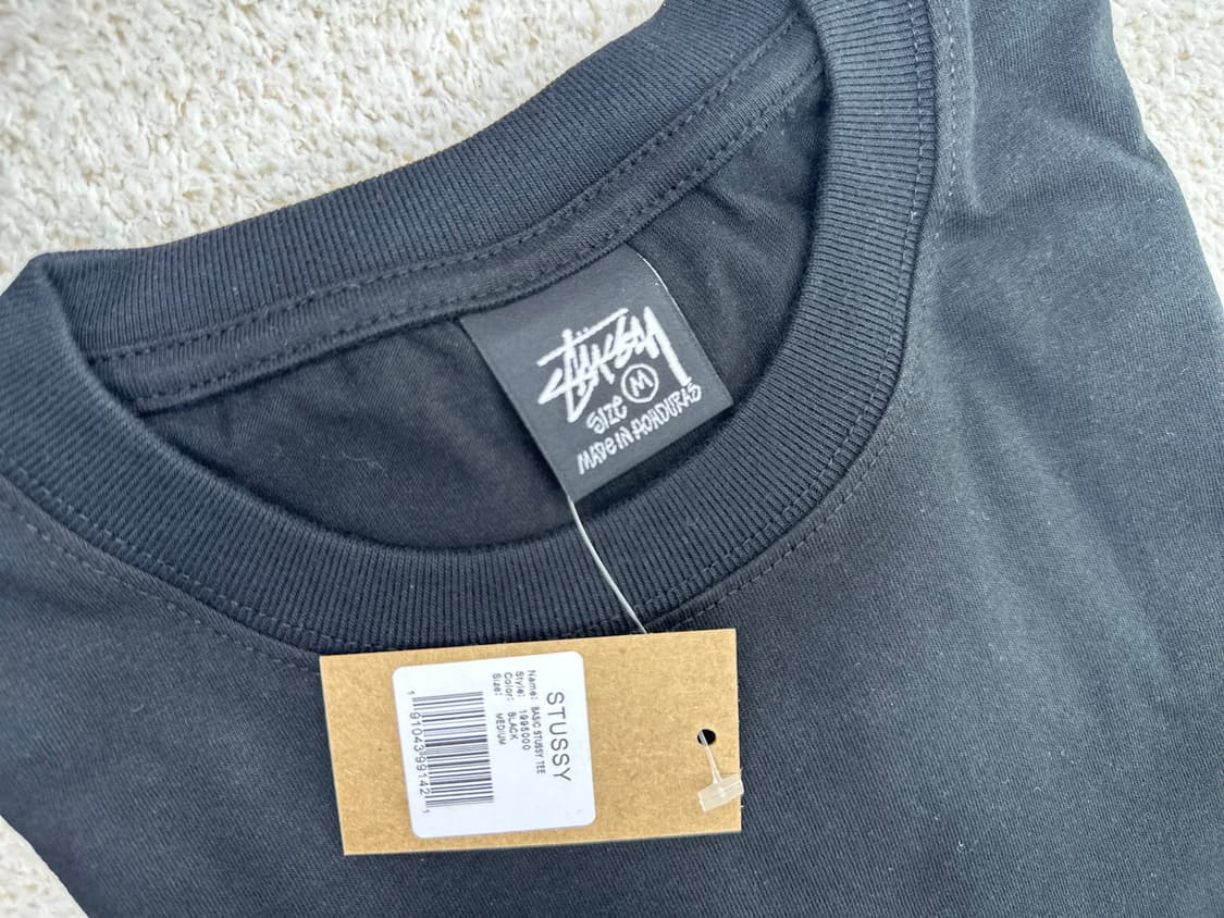 (새상품)스투시 베이직 스투시 롱슬리브 티셔츠 M 상품이미지3