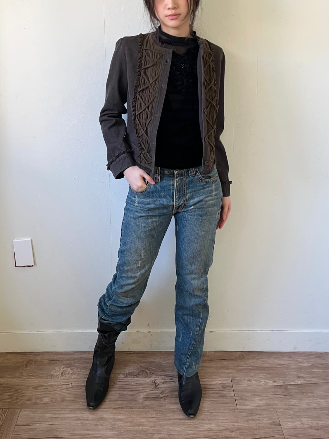 LA TENDA 로프 데님 자켓 상품이미지6