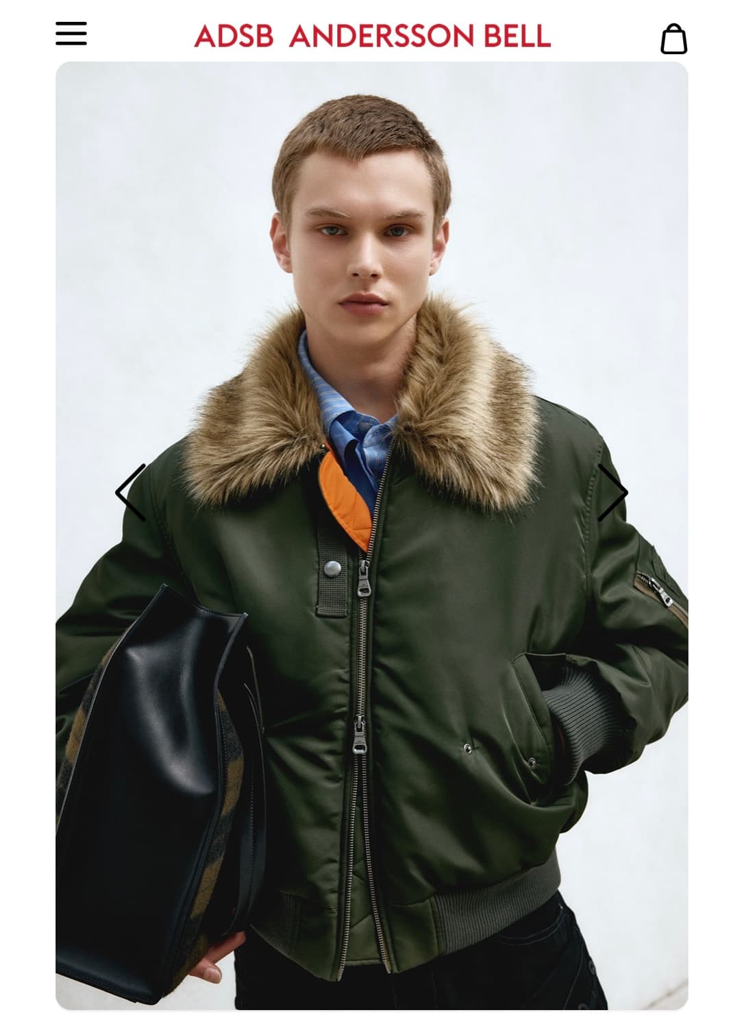 앤더슨벨 FUR COLLAR MA-1 BOMBER khaki 상품이미지2