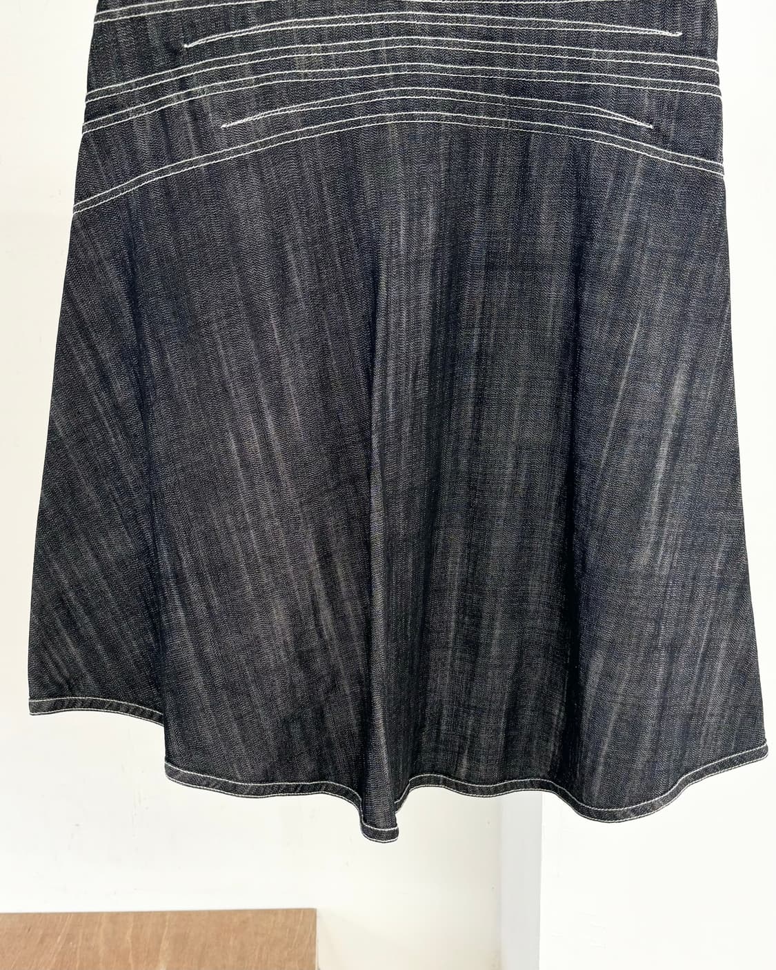 질 샌더 블랙 데님 플레어 스커트 상품이미지2