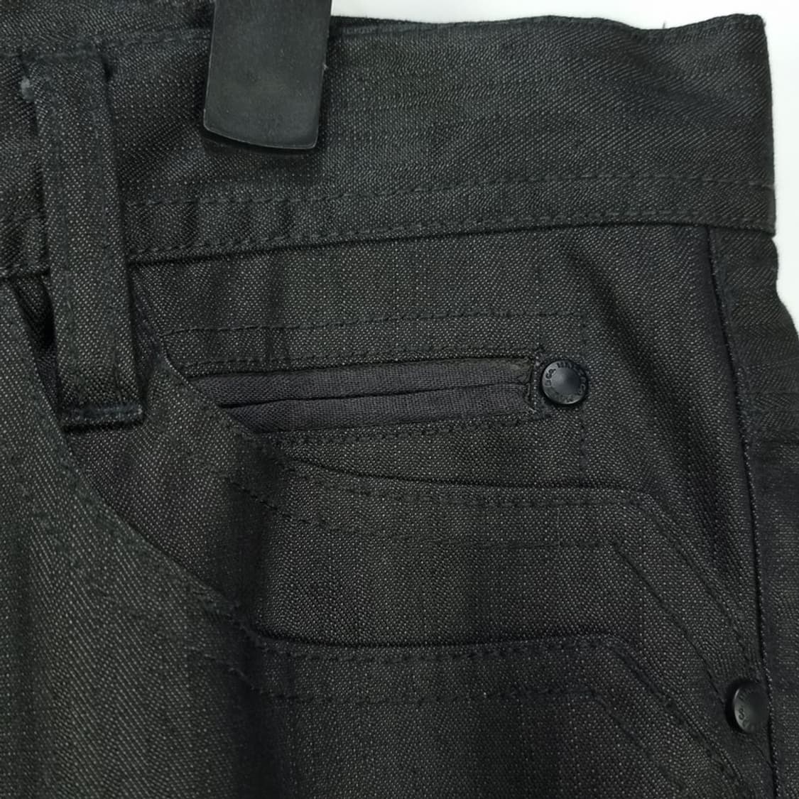 [JPN] 일본빈티지 코팅 코튼 스트라이프 팬츠 블랙 M16585 상품이미지7