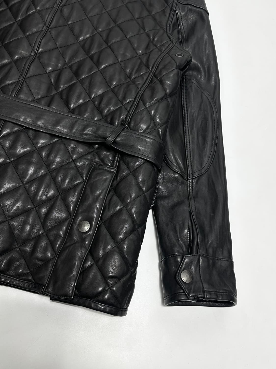 폴로 퀄팅 양가죽 모터사이클 바이커 사파리 자켓 레어 상품이미지5