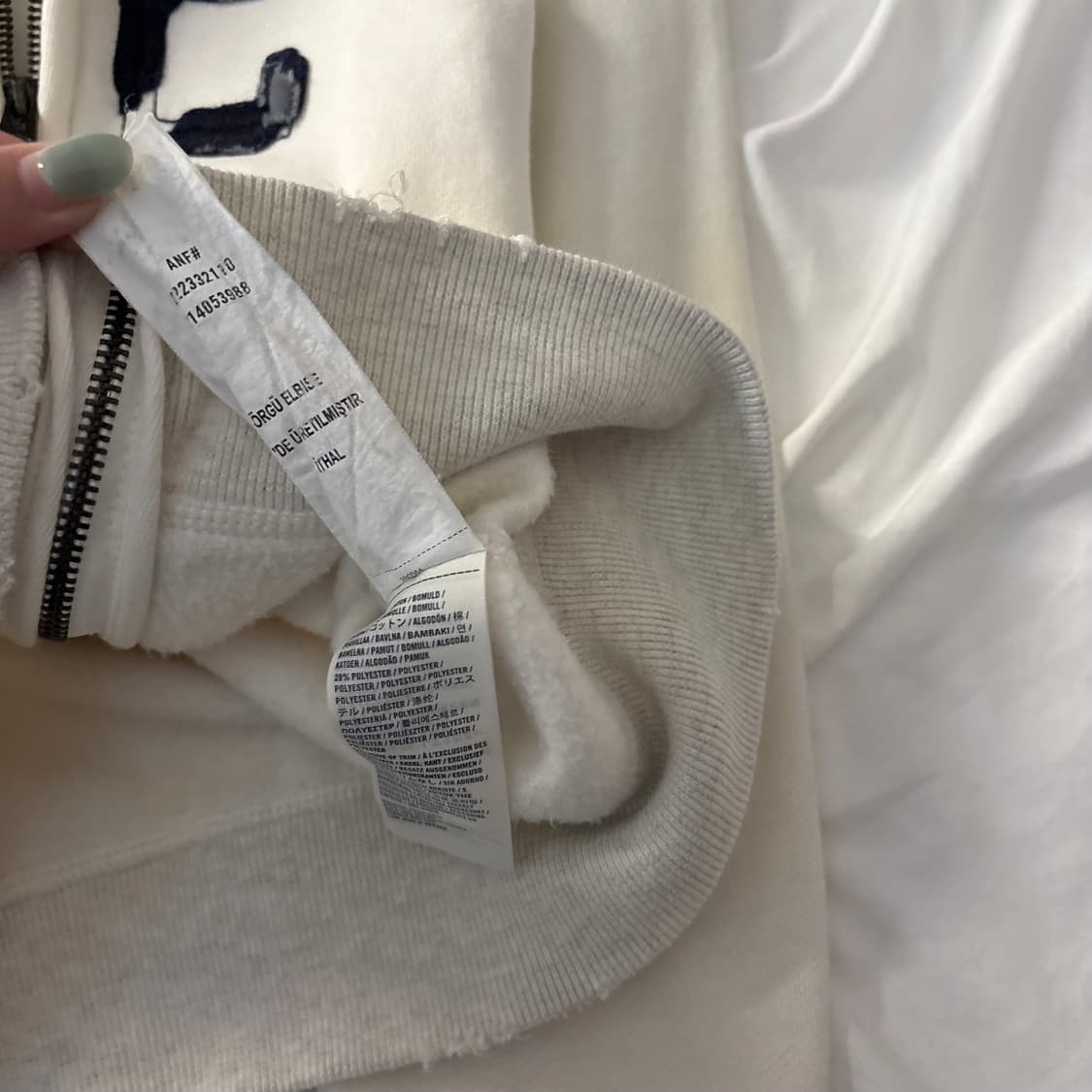 아베크롬비 데님 로고 후드집업 상품이미지6