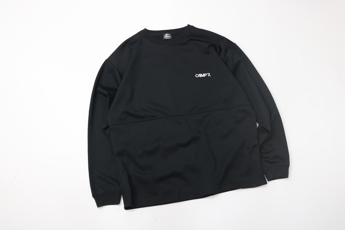 CAMP7 캠프세븐 백로고 엠보싱 기능성 블랙 롱 슬리브 (M) 상품이미지5
