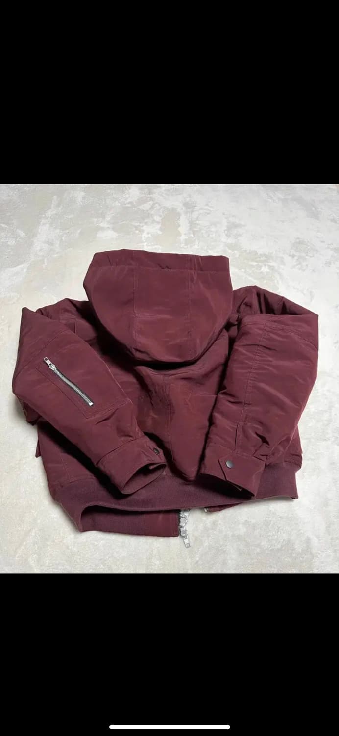 HALEINE 후드 봄버 버건디 상품이미지4