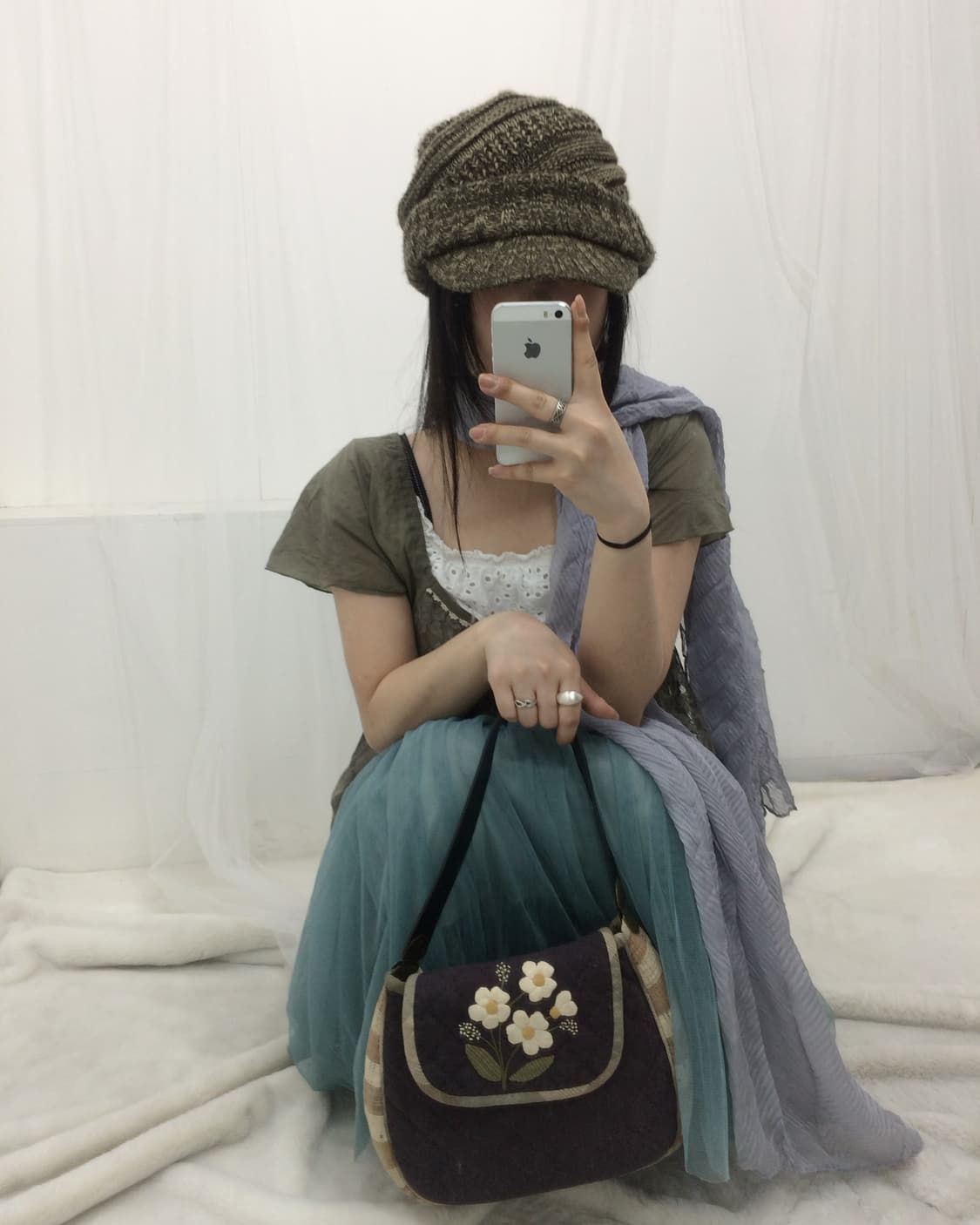 🪽민트 그린 레이스 소녀 무드 모리 🪽  상품이미지1