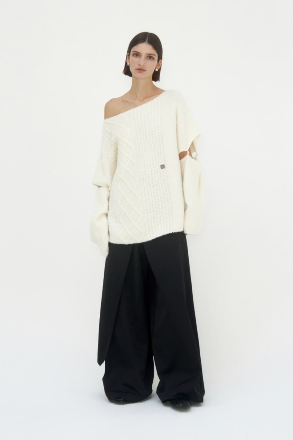 트리밍버드 2way 아이보리 니트 상품이미지2