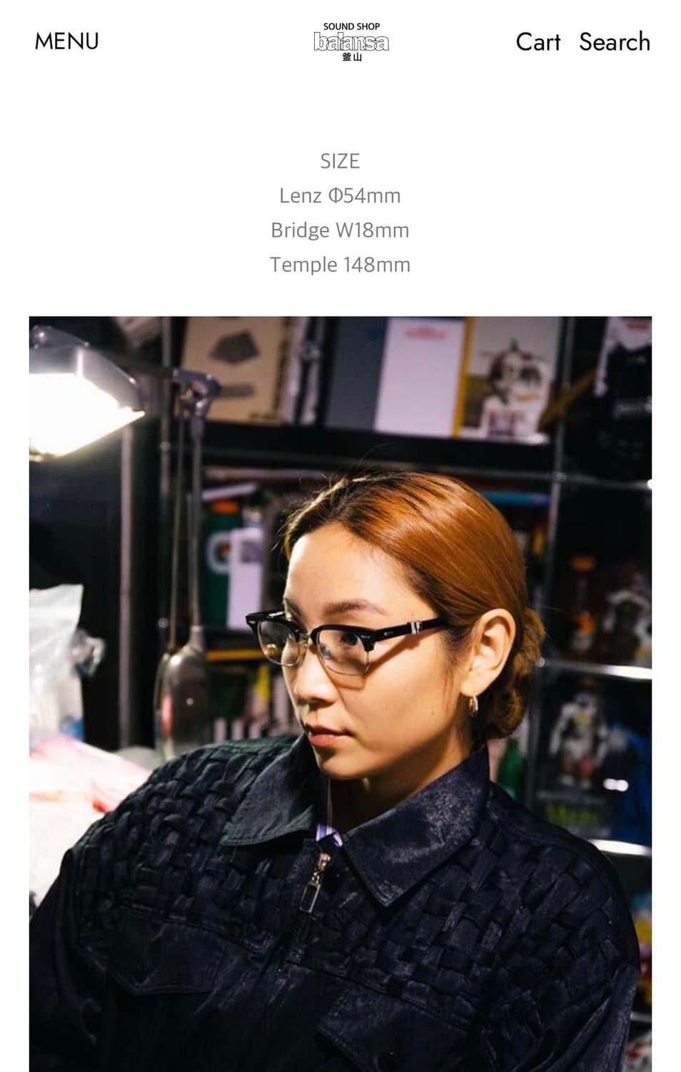 발란사 X 어크루 비디오 안경 카키/건메탈 새제품  상품이미지2