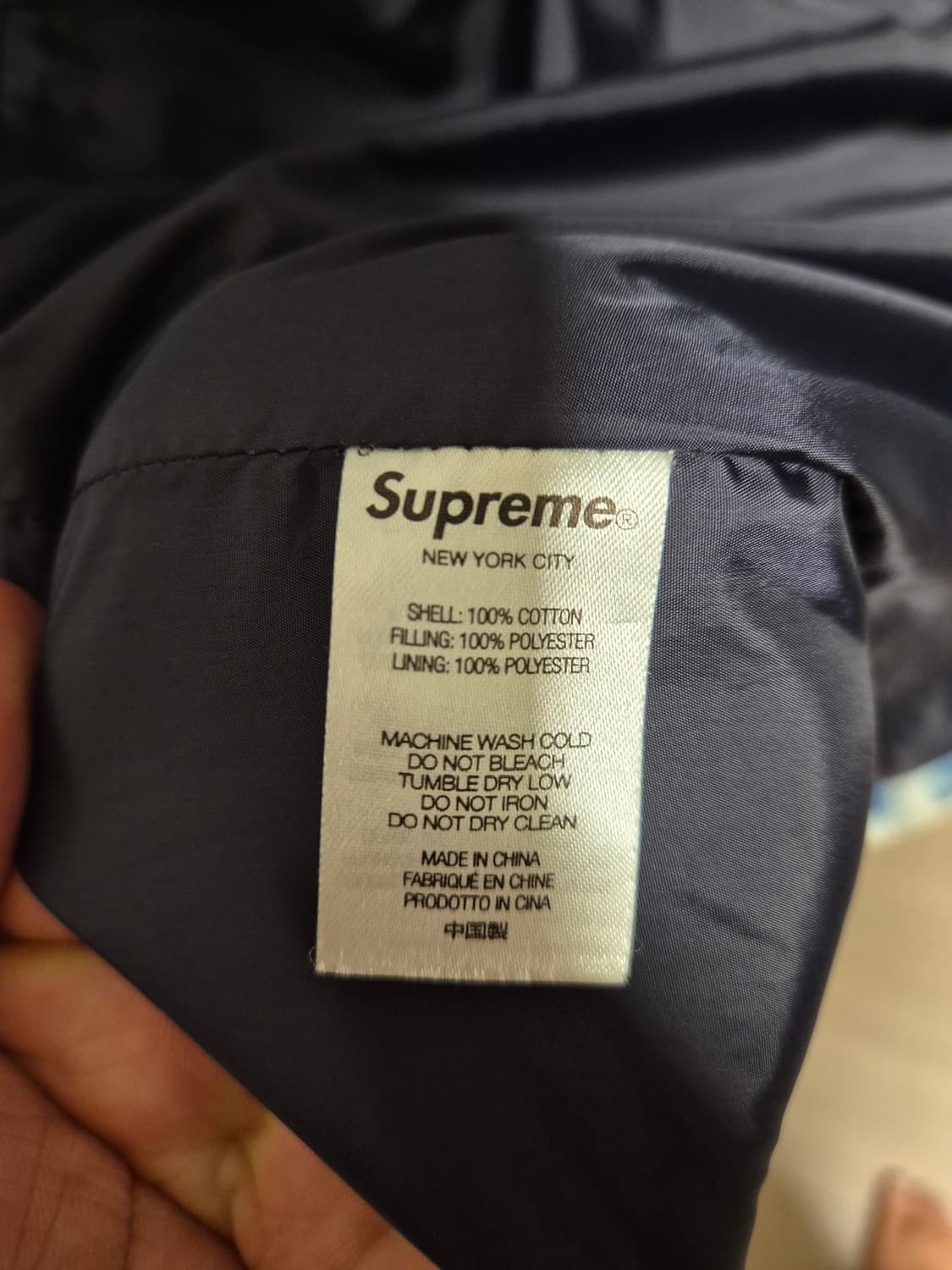 슈프림 2022 팻팁 자카드 데님 자켓 XL 판매 합니다.  상품이미지6