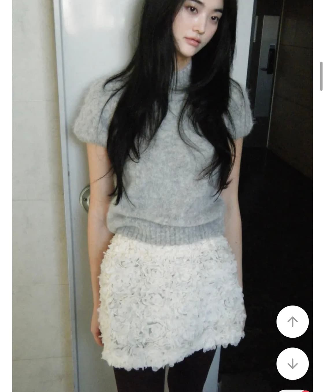 씨어 플로럴 미니 스커트 상품이미지1