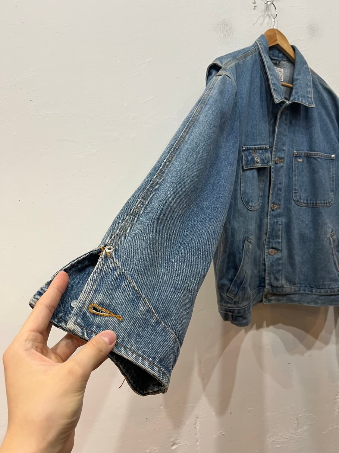 90년대 폴로랄프로렌 DUNGAREES 던가리 데님자켓 USA made 상품이미지6