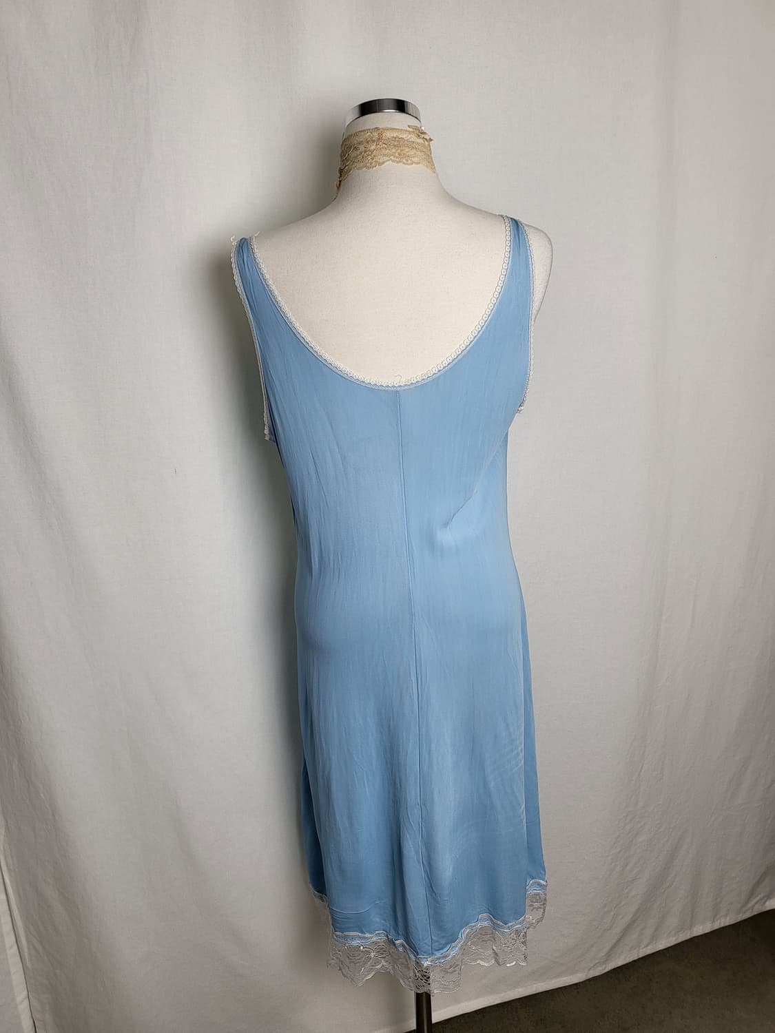 빈티지 블루 슬립 원피스 상품이미지3