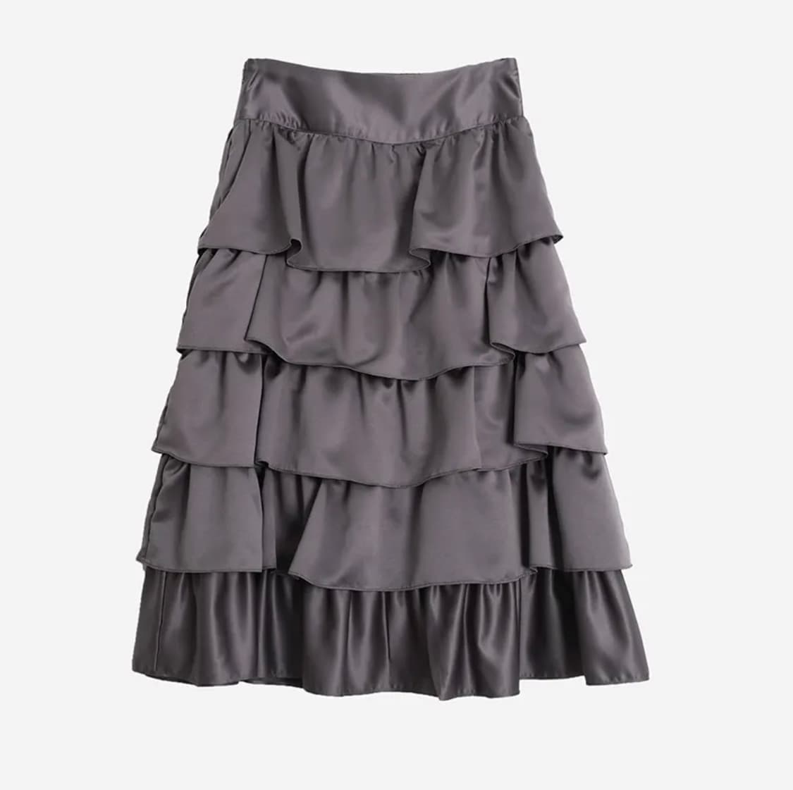 999humanity SATIN RUFFLE SKIRT 상품이미지1