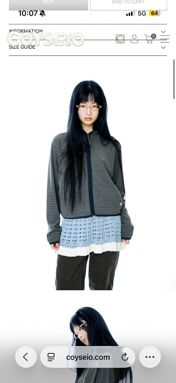 코이세이오 레이어드 니트 스커트 메란지  상품이미지2