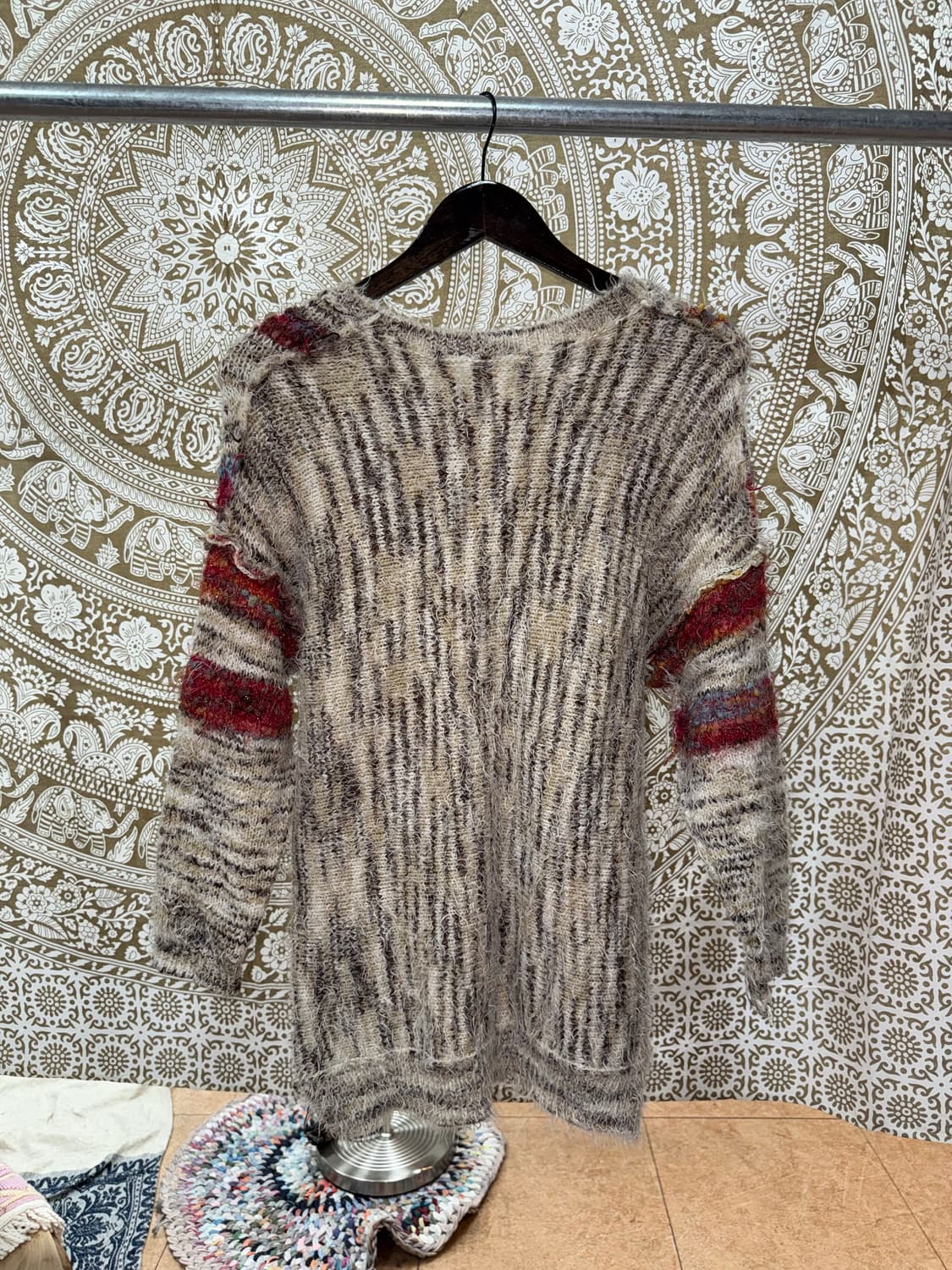 빈티지 디테일 라운드 7부 니트  상품이미지5