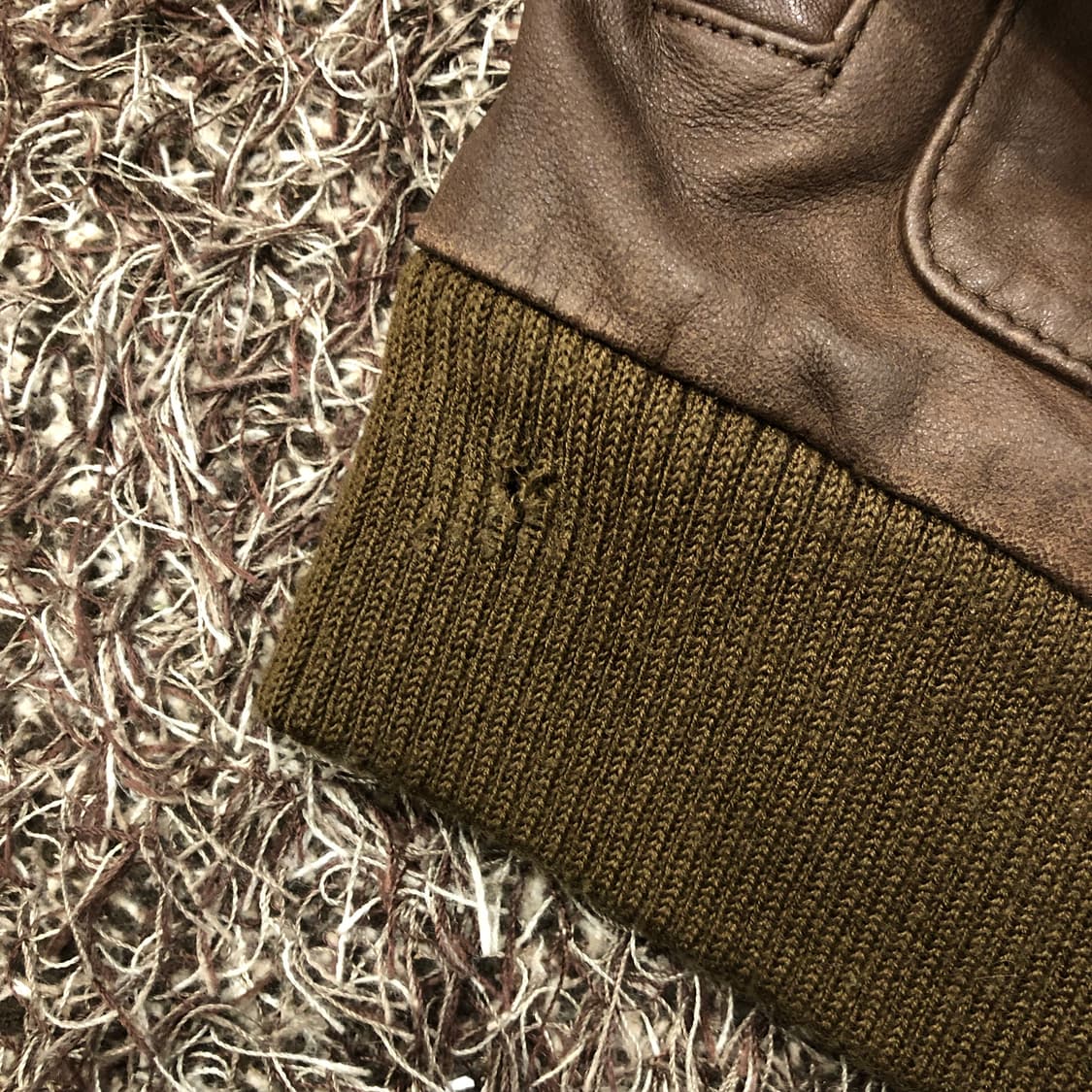 빈티지 리얼레더 브라운 봄버 레더 가죽 자켓 상품이미지4