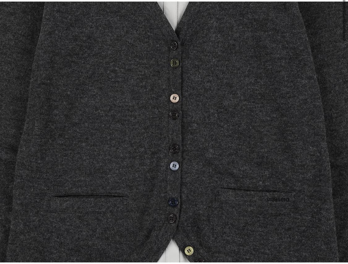 코이세이오 레이어드 셔츠 가디건 다크 그레이 사이즈1 상품이미지3