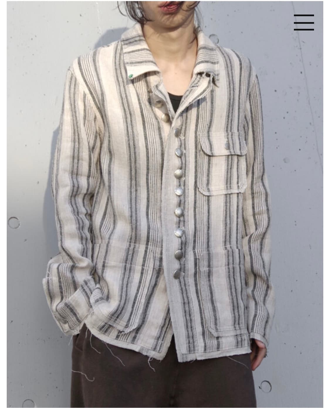 레 린넨 커버올 자켓 L 상품이미지2