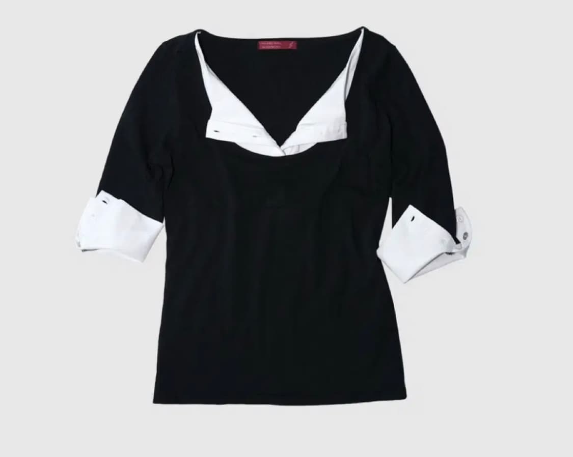 인앤양인하모니 레이어드탑 layered top 블랙 상품이미지2
