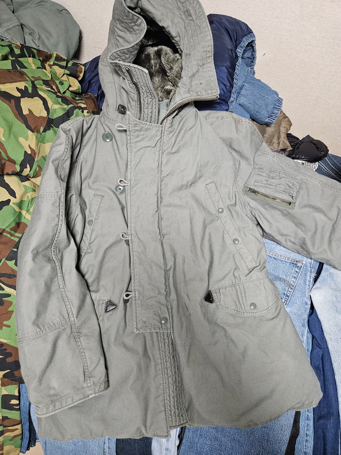 90s og 미군 n3b 콜드파카L 쇼트 사 상품이미지1