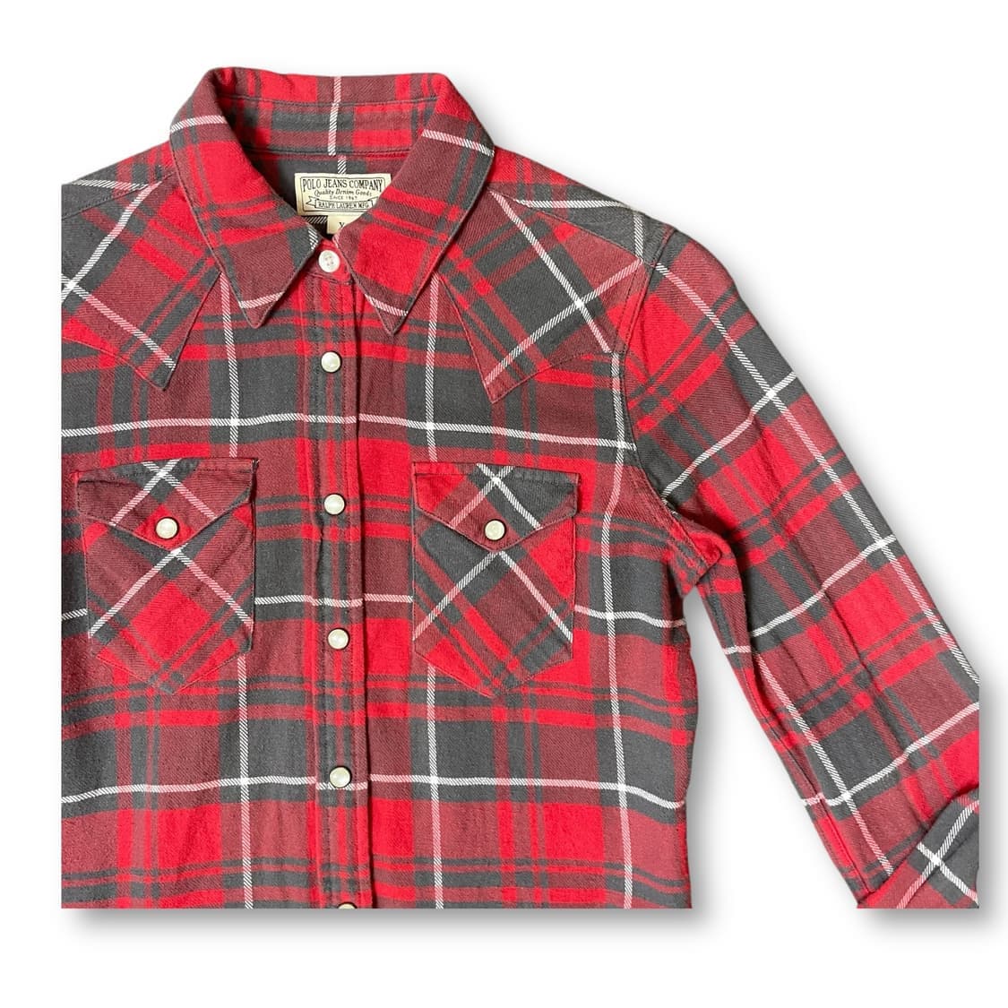 폴로 진스 투포켓 y2k 웨스턴 긴팔 셔츠 XS 상품이미지3