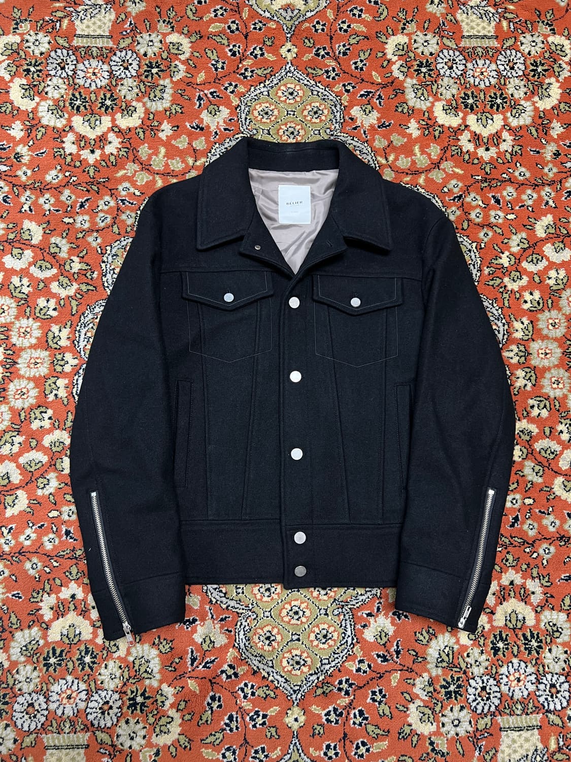 [S] 벨리에 울 트러커 자켓 블랙 상품이미지1