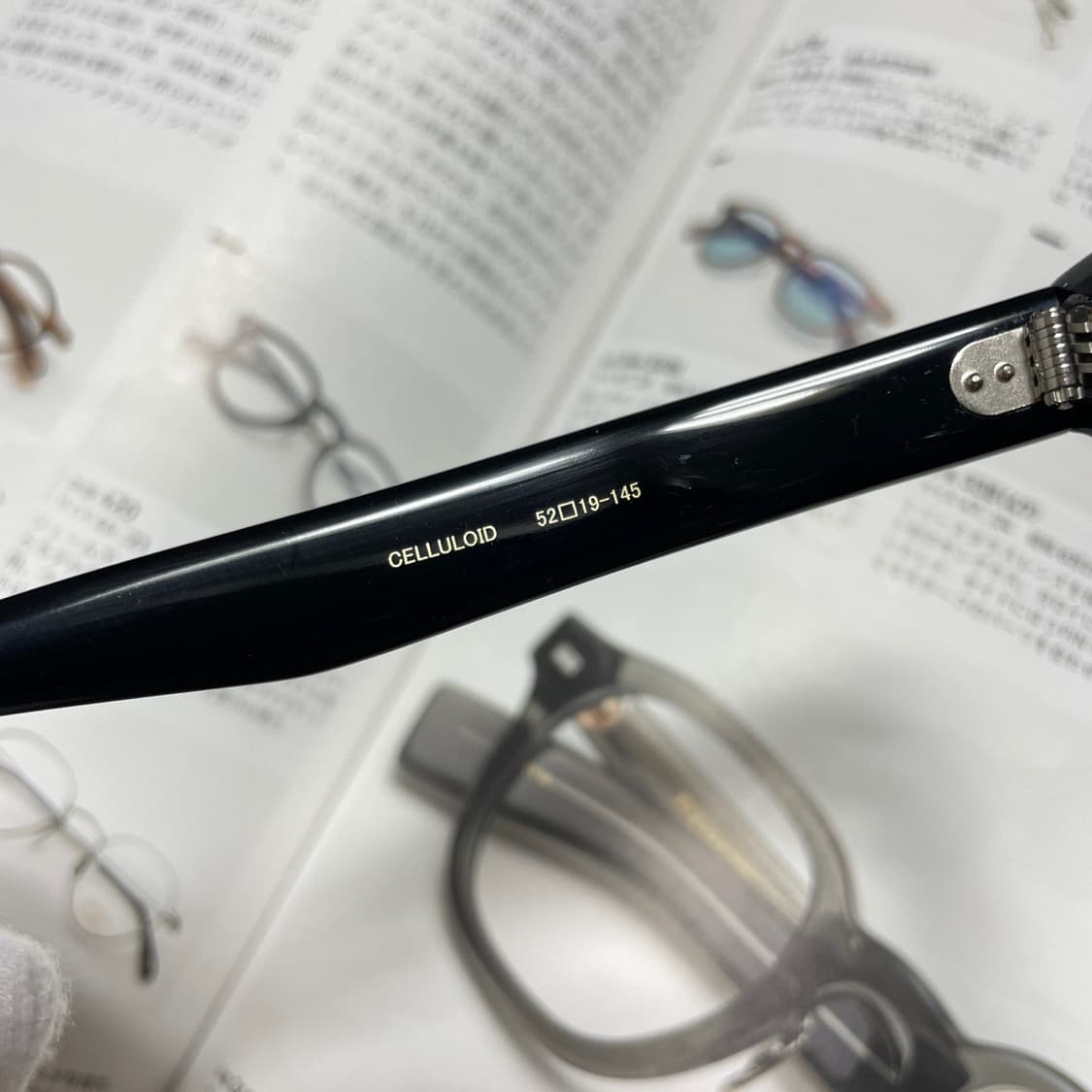 銘品晴夫作 하루오사쿠 셀룰로이드 일본 장인 뿔테 검정 안경 상품이미지8