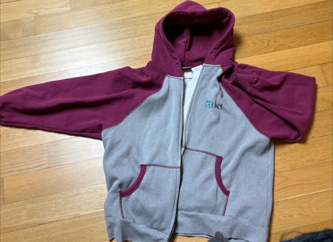 테켓 teket 배색 후드집업 상품이미지2