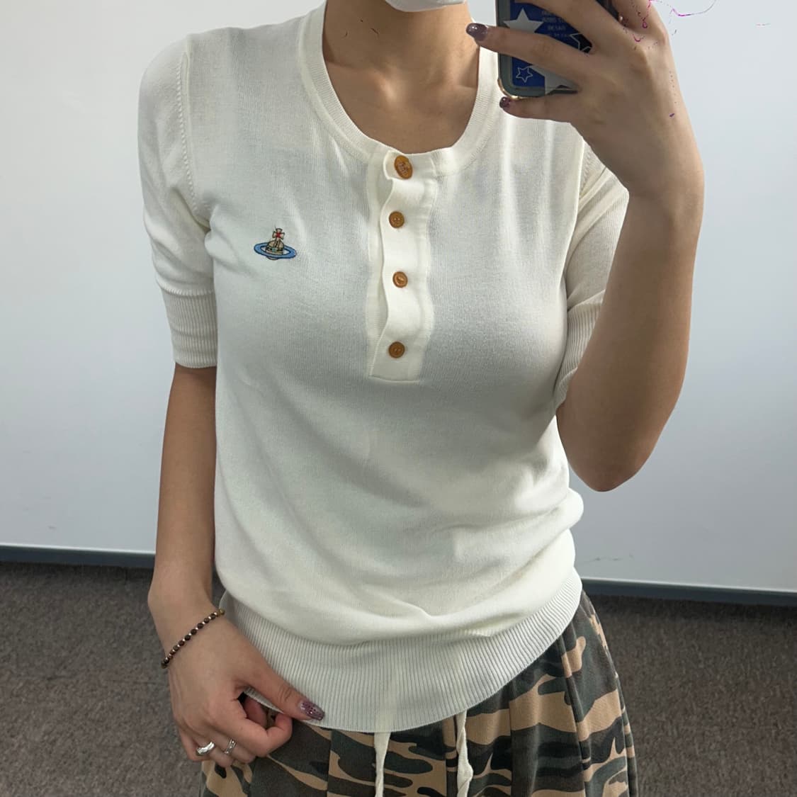 Vivienne westwood 비비안 웨스트우드 크림아이보리 하프니트 상품이미지2