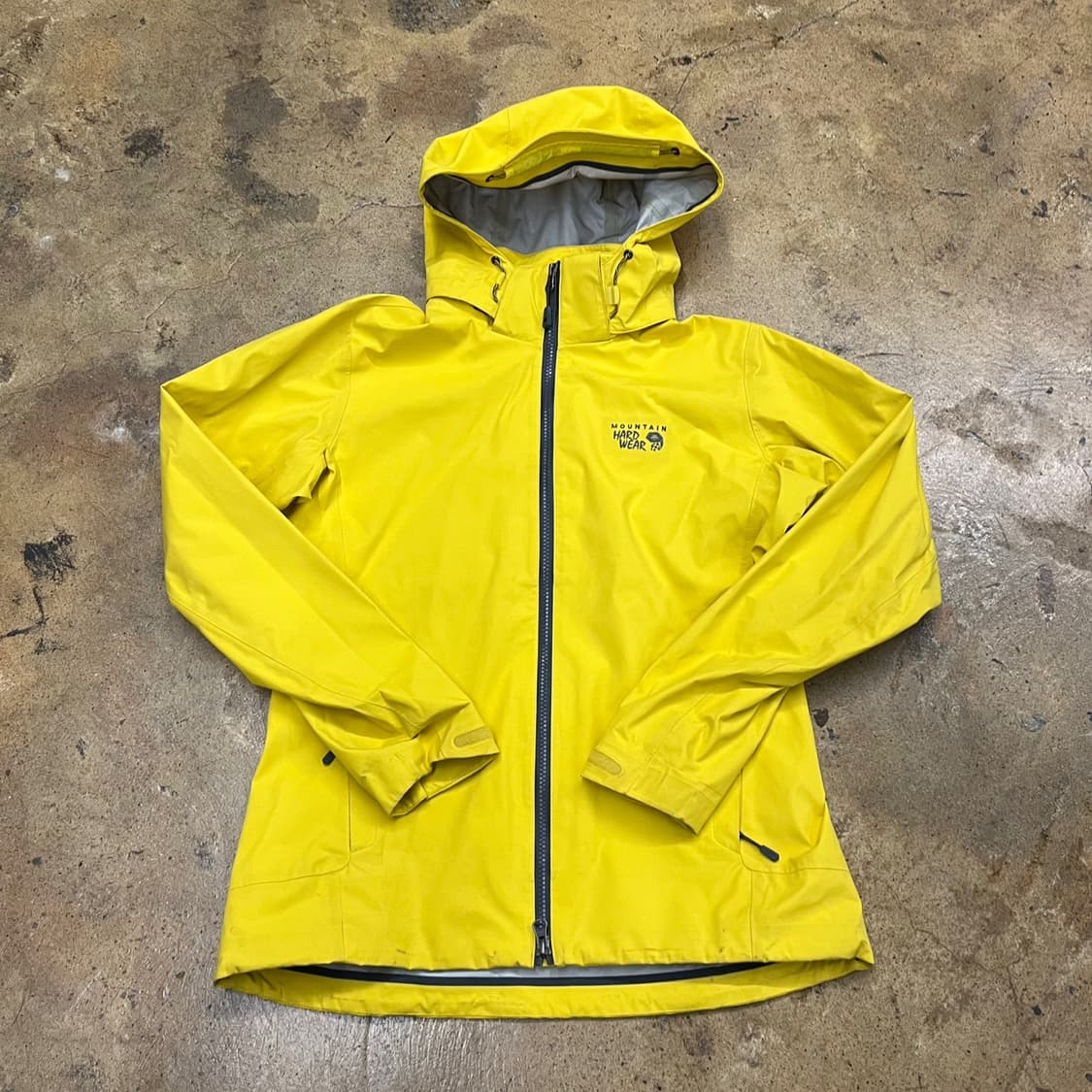 [정품/M] 마운틴하드웨어 노란색 후드 바람막이 자켓 b17 상품이미지2