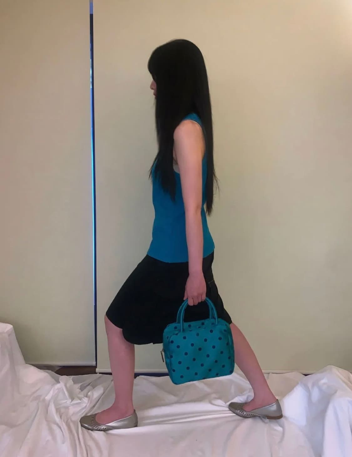 피치바스켓마켓 폴카도트백(거의새것) 상품이미지1