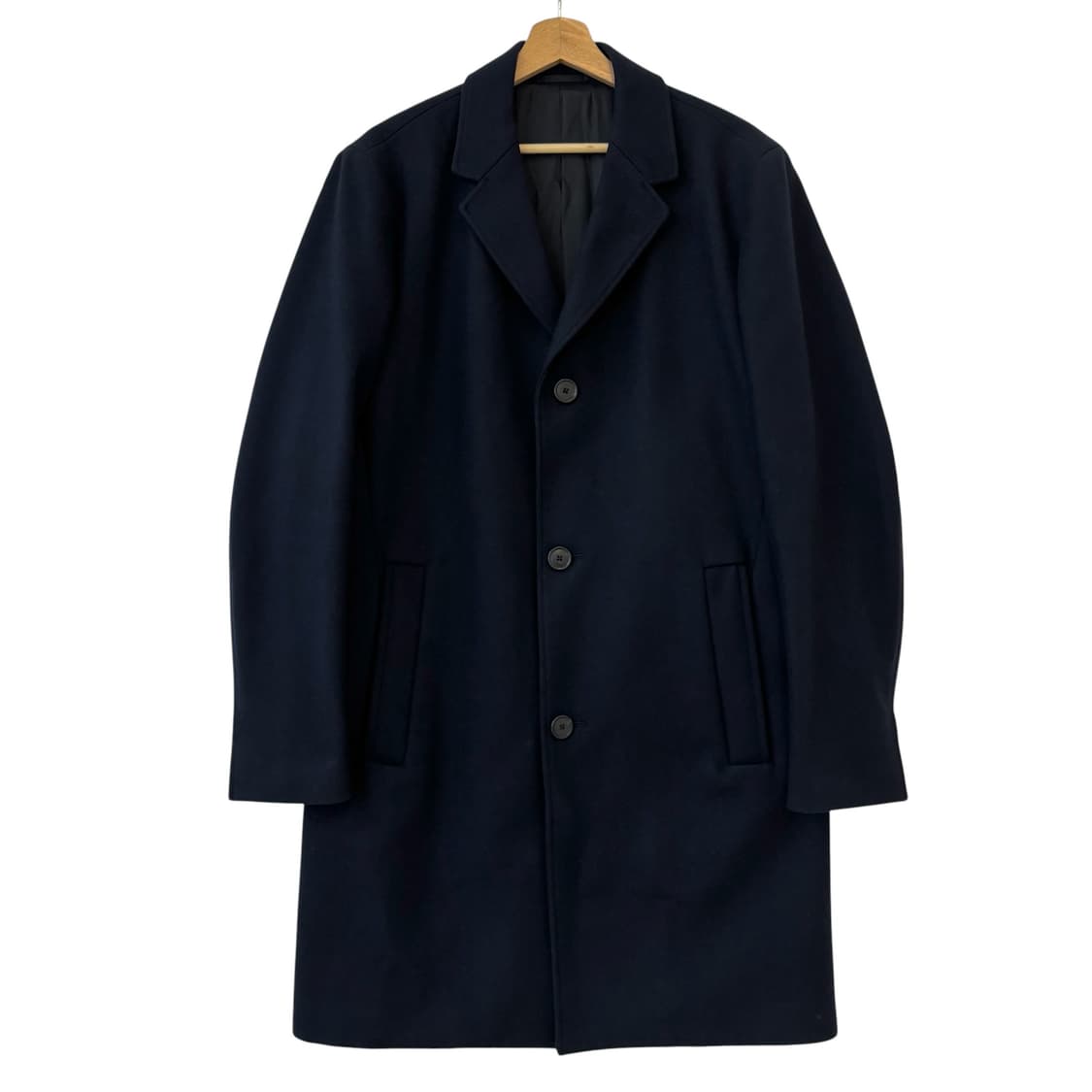 띠어리 울 캐시미어 싱글 코트 네이비 상품이미지1