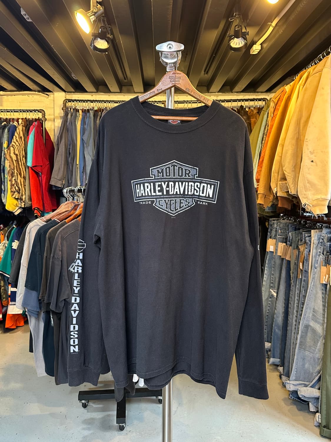 할리데이비슨 프린팅 롱슬리브 티셔츠 상품이미지1