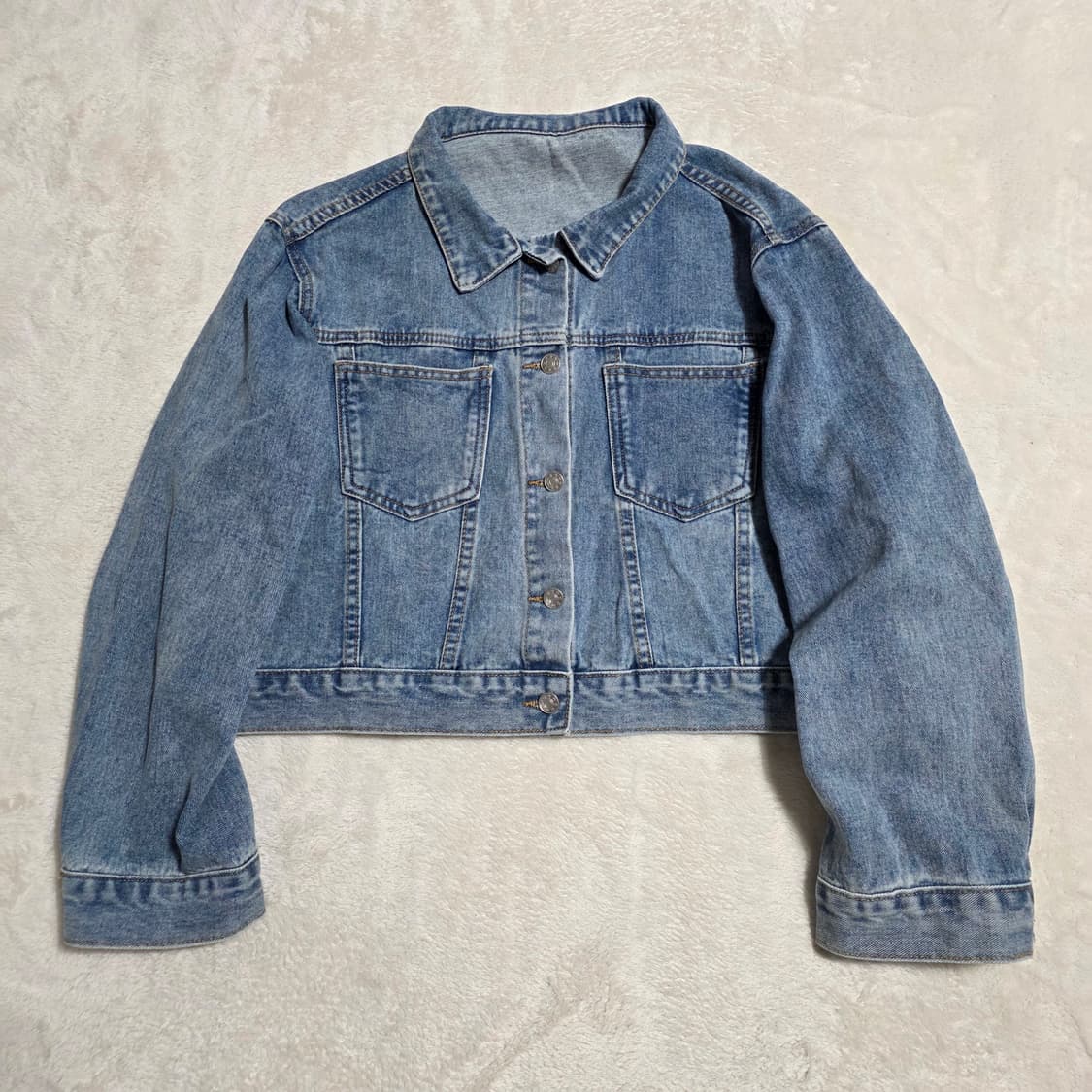 (F)여성 크롭 데님 자켓 상품이미지1