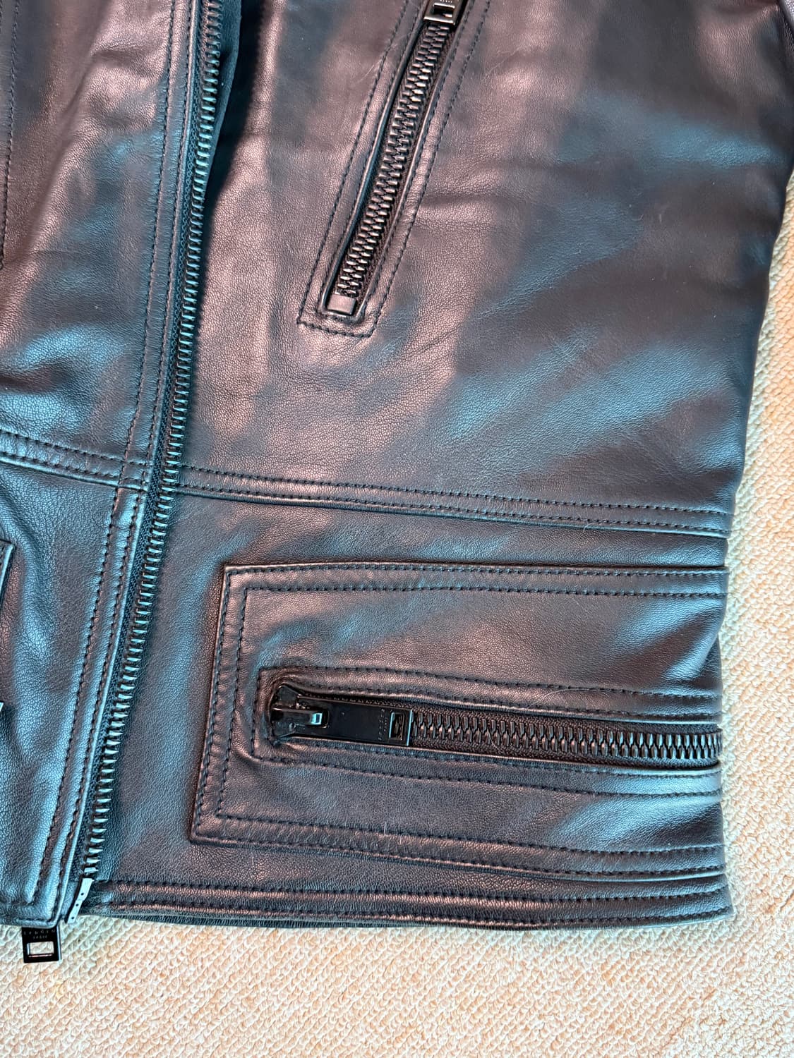 Sandro  옴므 패디드   바이트 레더 쟈킷  s  상품이미지3