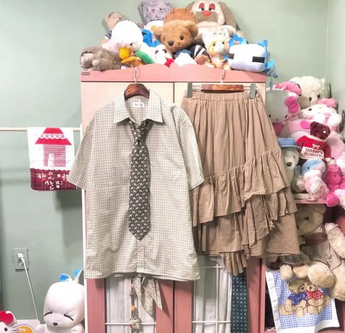 카모메산장 빈티지 모리 교복 코디 세트 상품이미지1