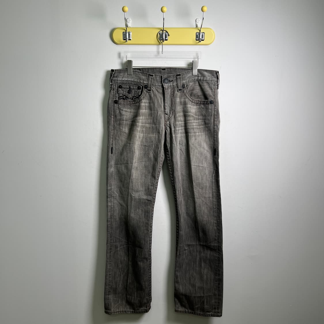 트루릴리전 릭키 그레이 워싱 데님 팬츠 34 상품이미지1