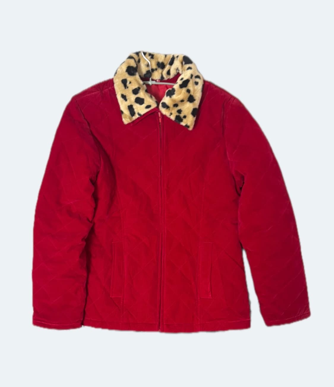 레오파드 디테일 누빔 자켓 상품이미지1