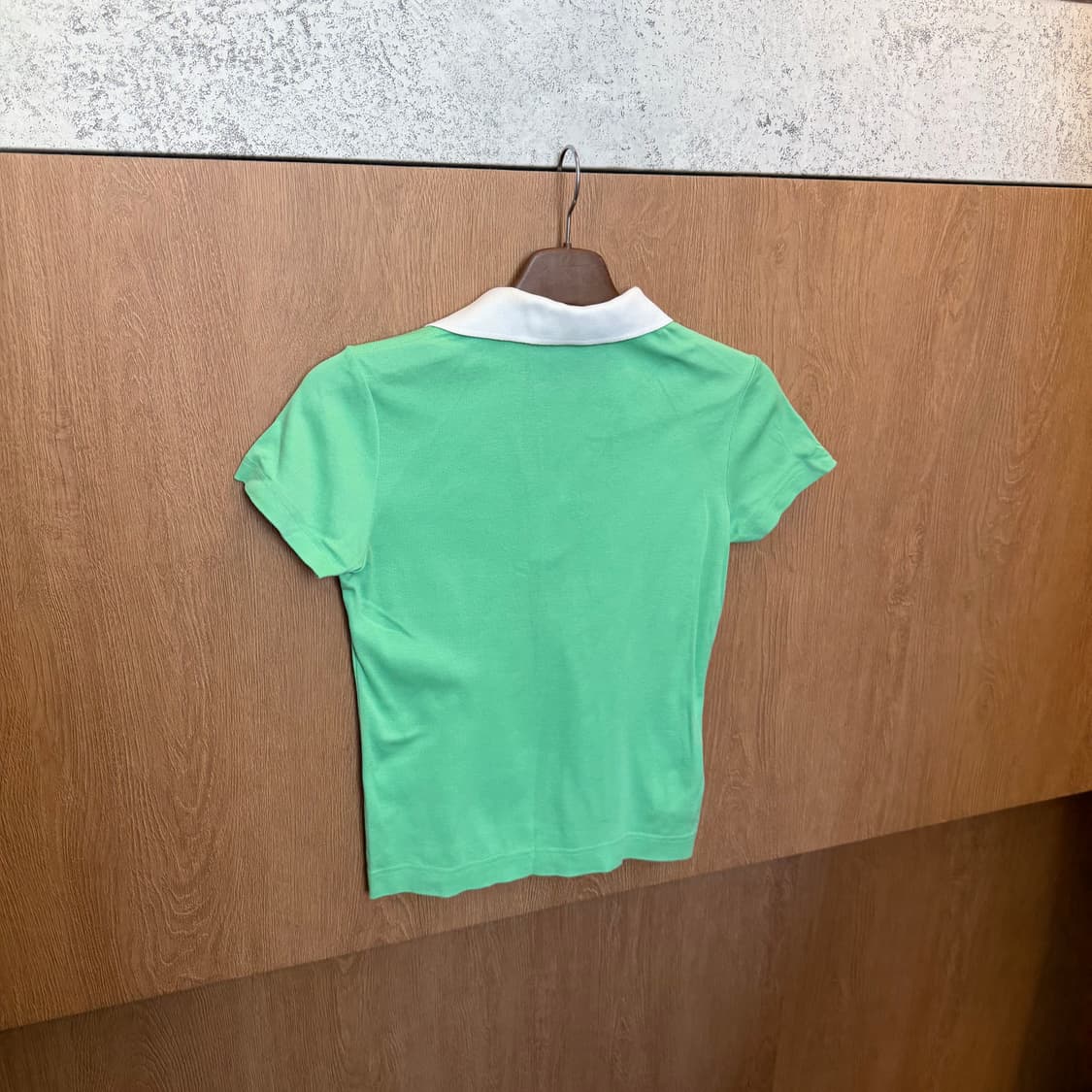 라코스테 카라 반팔 티셔츠 로고 자수 디테일 슬림핏 민트 상품이미지2