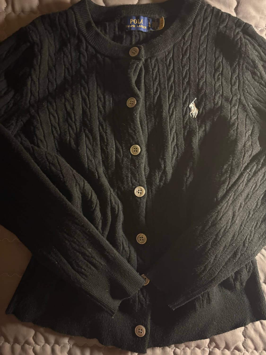 폴로 가디건 검정 상품이미지1
