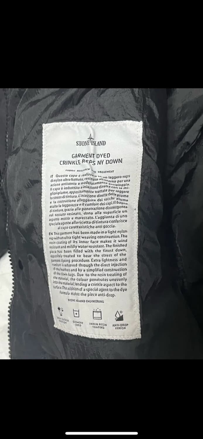 스톤아일랜드 크링클랩스 논후드 숏패딩 19fw S  상품이미지5