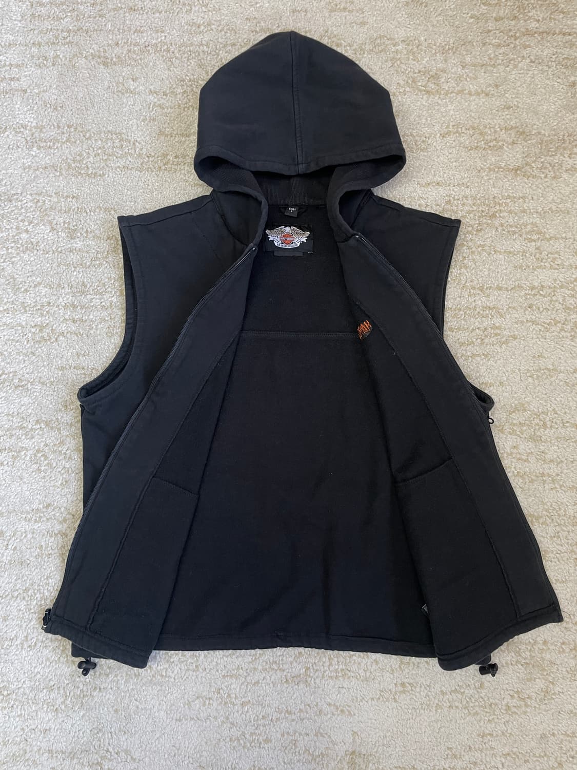 [L]00s 할리데이비슨 후드 베스트 조끼 상품이미지3